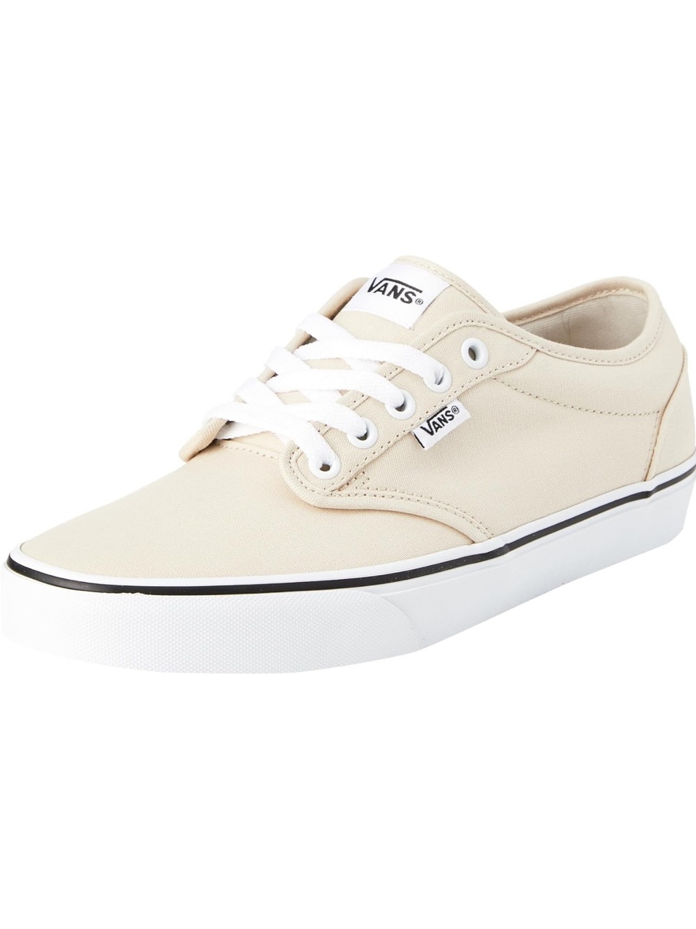 Vans Atwood Low-Top Canvas Sneaker in Cream and White